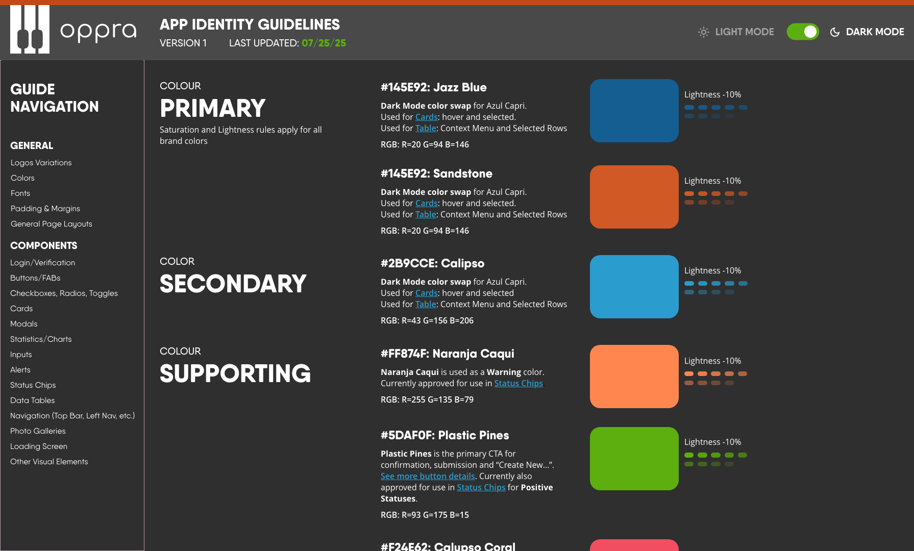 EMR Color Guide: Dark Mode