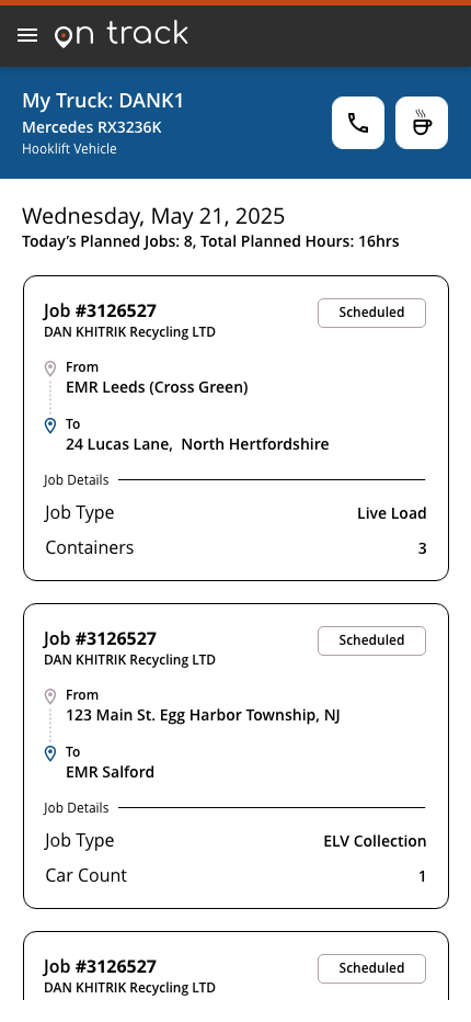 EMR Transport Driver App Samples:  Mobile - Photo 1