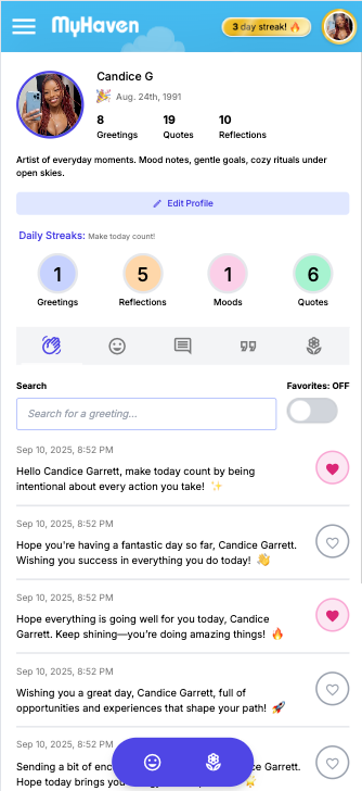 MyHaven: Profile Mobile